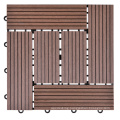 WPC Solid Interlock Floor Tile Water-Proof Wood Plastic Composite Decking Outdoor Floor DIY Interlock Pavement Tiles